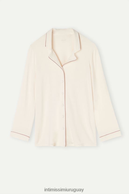 chaqueta micromodal de manga larga Intimissimi mujer 612i-marfil vainilla V806B81615 vestir