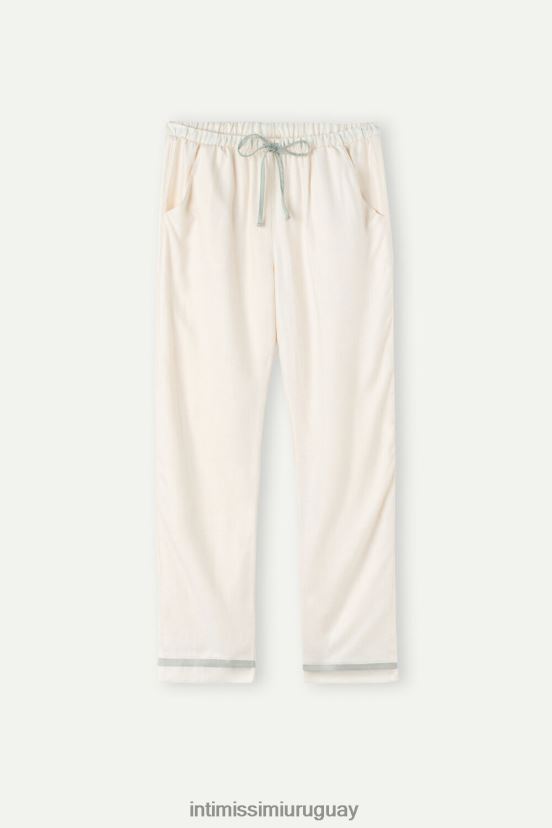 lost infields pantalones largos de modal de tejido liso Intimissimi mujer 230j-melange marfil vainilla V806B81568 vestir