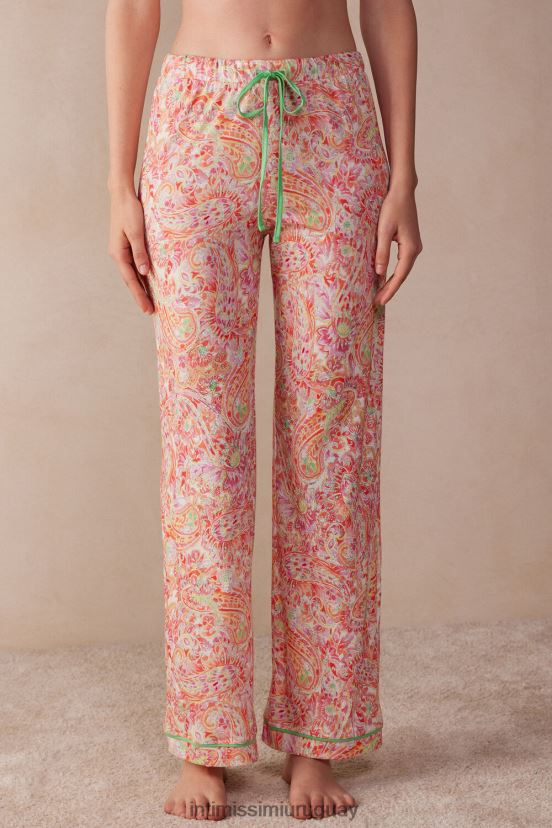 pantalón summer travel ultrafresh algodón supima Intimissimi mujer Estampado de cachemira de verano 240j. V806B81515 vestir