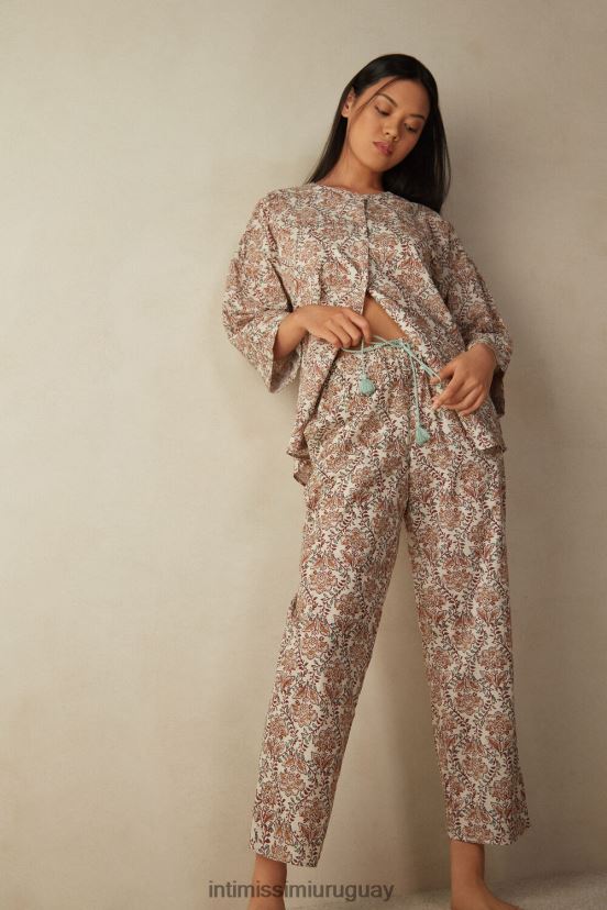 pantalones de algodón especias jardín Intimissimi mujer 994i-st.jardín de especias V806B81625 vestir