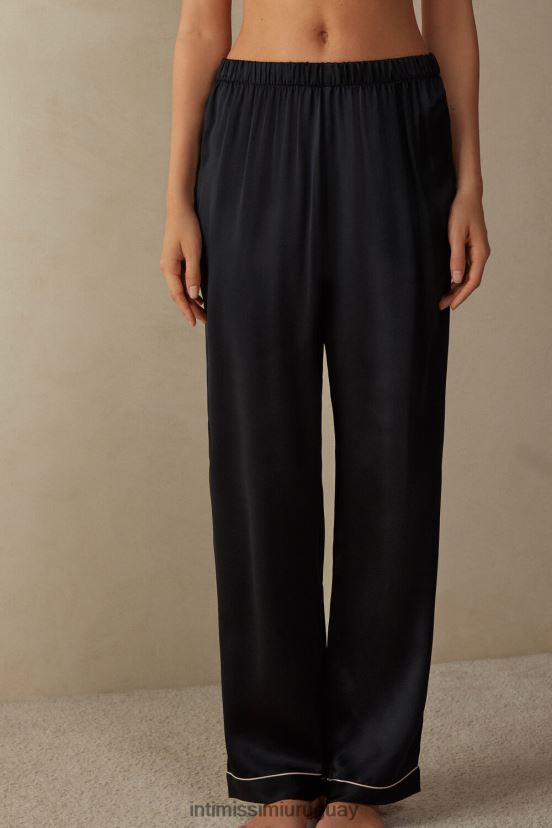 pantalones de raso de seda Intimissimi mujer 019-negro V806B81681 vestir