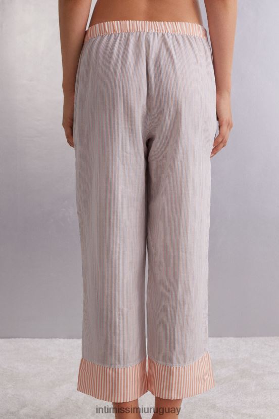 pantalones interminables de lona de algodón de verano Intimissimi mujer 349j-raya multicolor V806B81499 vestir