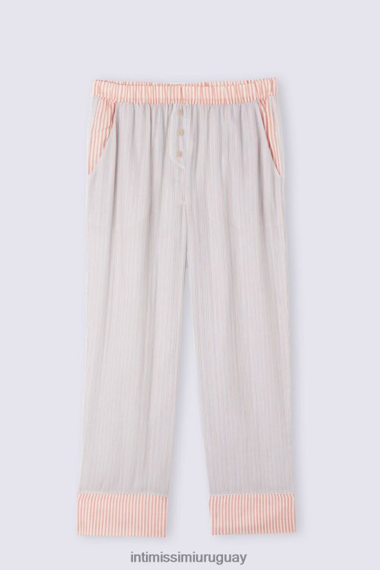 pantalones interminables de lona de algodón de verano Intimissimi mujer 349j-raya multicolor V806B81499 vestir