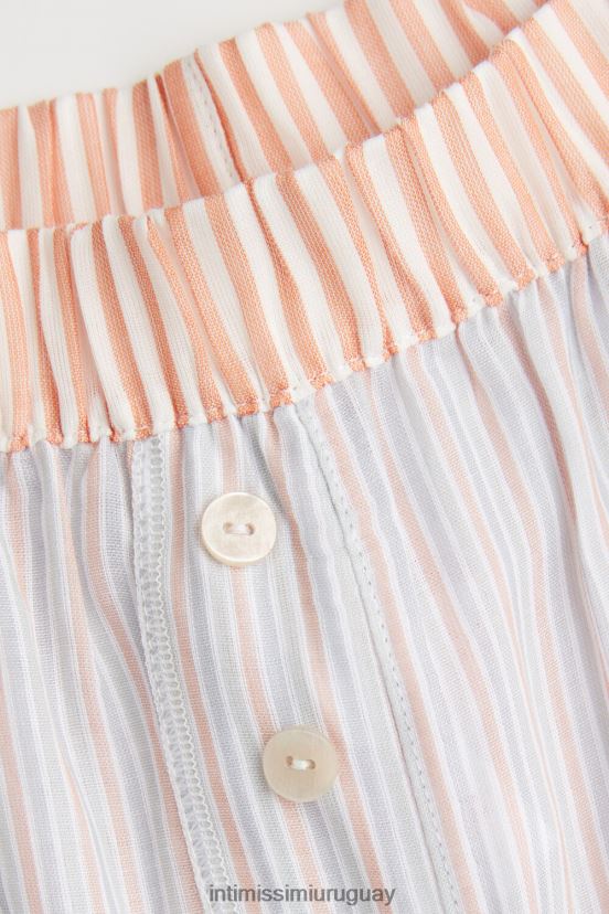 pantalones interminables de lona de algodón de verano Intimissimi mujer 349j-raya multicolor V806B81499 vestir