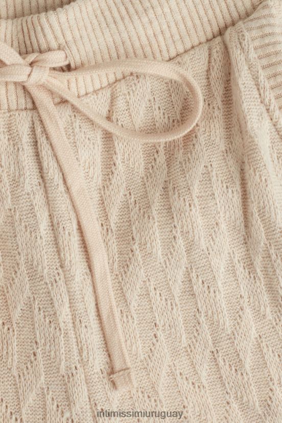 pantalones largos con trenzas de invierno y tobillos con puños Intimissimi mujer 2106-mezcla beige V806B81612 vestir