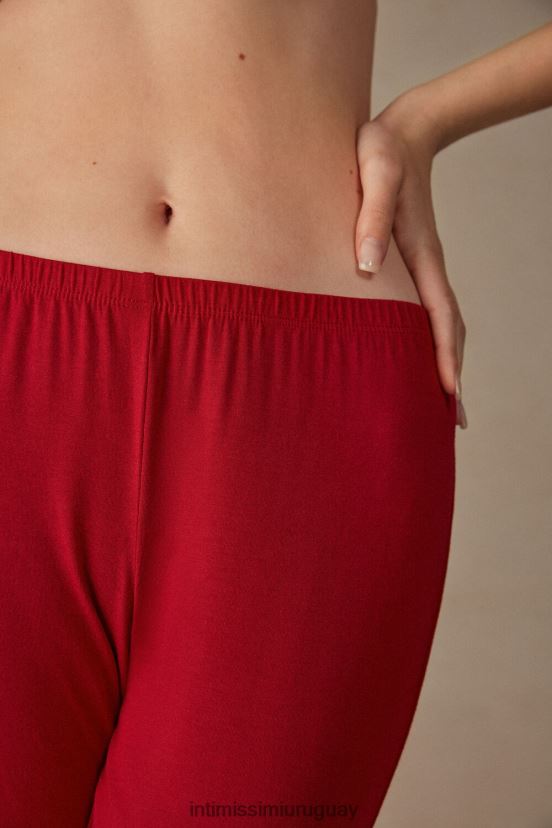 pantalones largos micromodal Intimissimi mujer 1473-rojo V806B81653 vestir