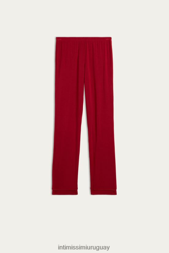 pantalones largos micromodal Intimissimi mujer 1473-rojo V806B81653 vestir