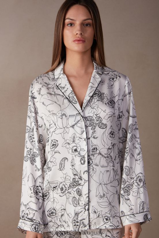 pure joy top de satén de manga larga Intimissimi mujer 223j-impresión pura alegría V806B81546 vestir