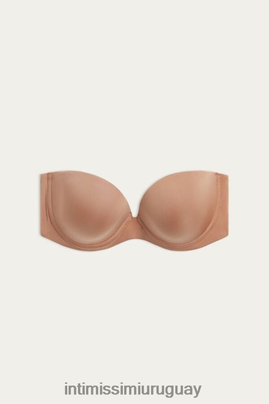 sujetador bandeau anna de microfibra ultraligero Intimissimi mujer 417i-beige medio V806B8731 ropa interior