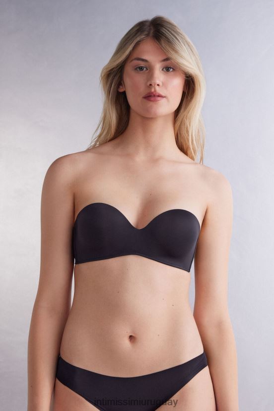 sujetador bandeau de microfibra ultraligero gioia Intimissimi mujer 019-negro V806B8518 ropa interior