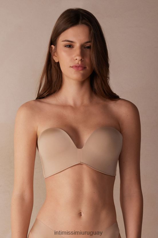 sujetador bandeau laura de microfibra ultraligero Intimissimi mujer 044-beige suave V806B8469 ropa interior