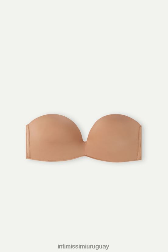 sujetador bandeau laura de microfibra ultraligero Intimissimi mujer 417i-beige medio V806B8510 ropa interior