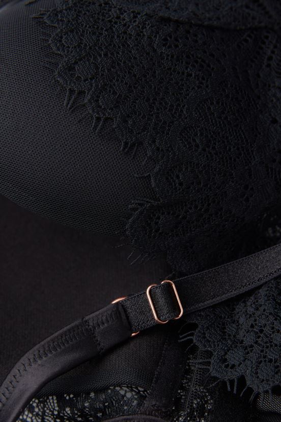 Impresionante sujetador balconette con relleno de belleza Intimissimi mujer 019-negro V806B8586 ropa interior