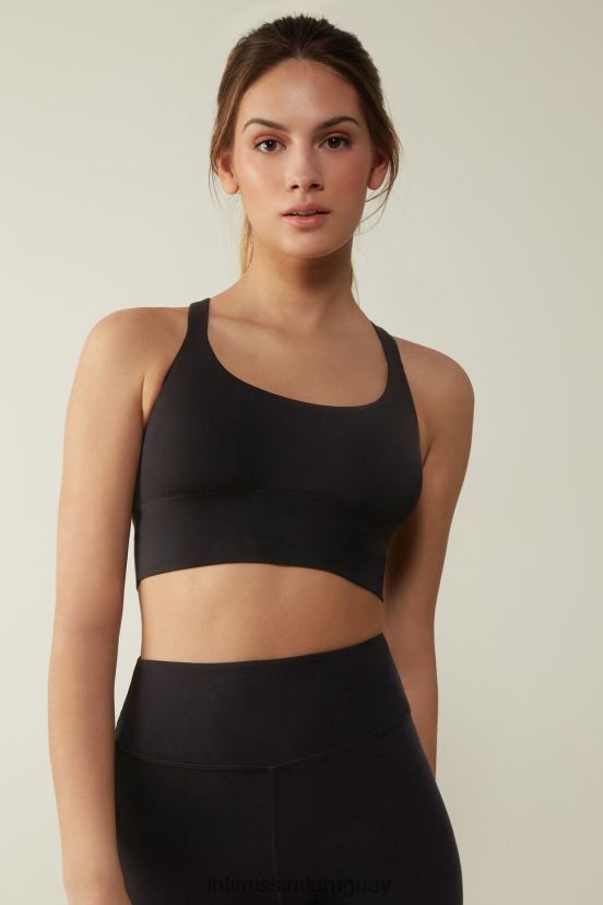 en acción sujetador superior Intimissimi mujer 019-negro V806B8747 ropa interior