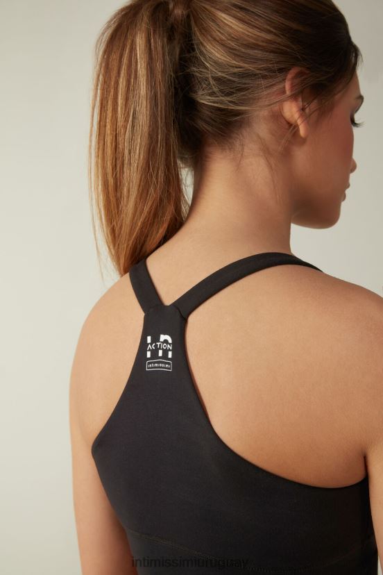 en acción sujetador superior Intimissimi mujer 019-negro V806B8747 ropa interior