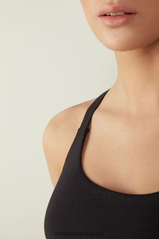 en acción sujetador superior Intimissimi mujer 019-negro V806B8747 ropa interior