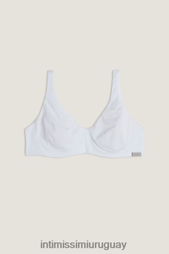 sujetador balconette greta de algodón natural Intimissimi mujer 001-blanco V806B8763 ropa interior