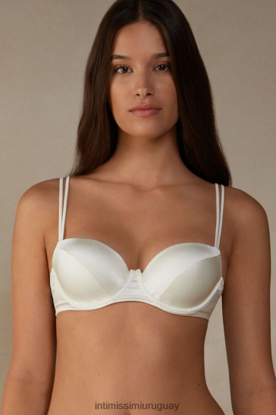 sujetador balconette sofia de seda Intimissimi mujer 2127-blanco polvo V806B8619 ropa interior