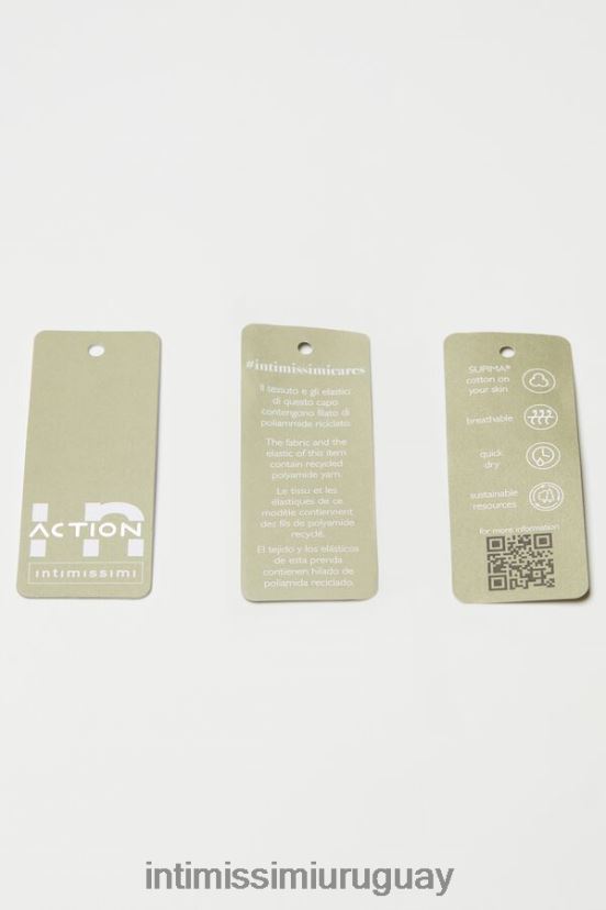 top sujetador in action con forro de algodón supima Intimissimi mujer 7539-gris medio jaspeado/negro V806B8742 ropa interior