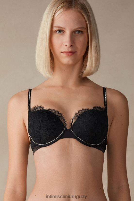 Brilla como las estrellas sujetador súper push-up Elettra Intimissimi mujer 019-negro V806B8624 ropa interior