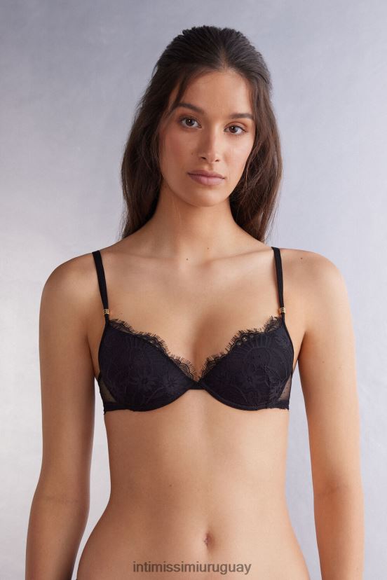 bellissima sensual sujetador push-up flores Intimissimi mujer 019-negro V806B8474 ropa interior