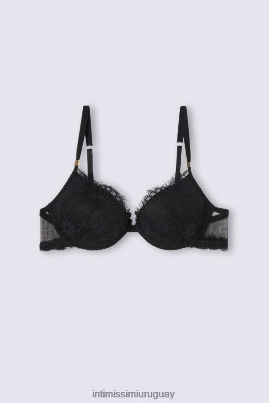 bellissima sensual sujetador push-up flores Intimissimi mujer 019-negro V806B8474 ropa interior