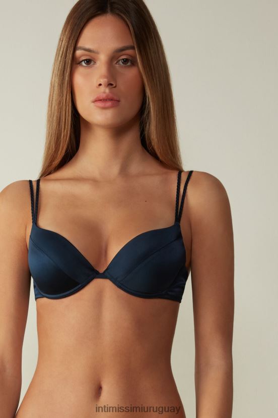 sujetador push-up bellissima de seda Intimissimi mujer 1467-azul intenso V806B8672 ropa interior