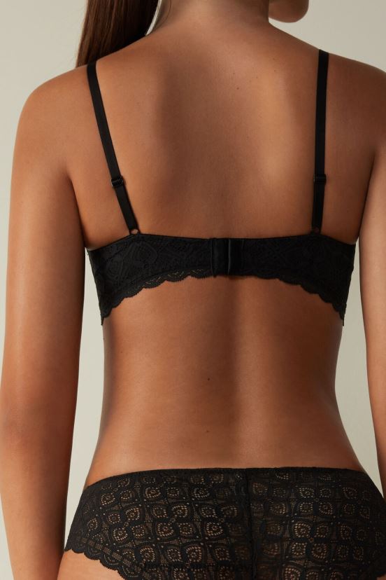 sujetador push up de encaje fabiola Intimissimi mujer 019-negro V806B8720 ropa interior