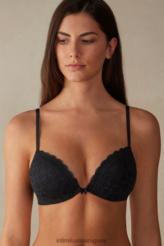 sujetador push-up de encaje silvia Intimissimi mujer 019-negro V806B8616 ropa interior