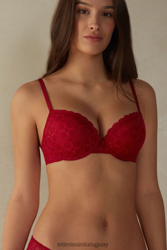 sujetador súper push-up de encaje elettra Intimissimi mujer 1473-rojo V806B8662 ropa interior