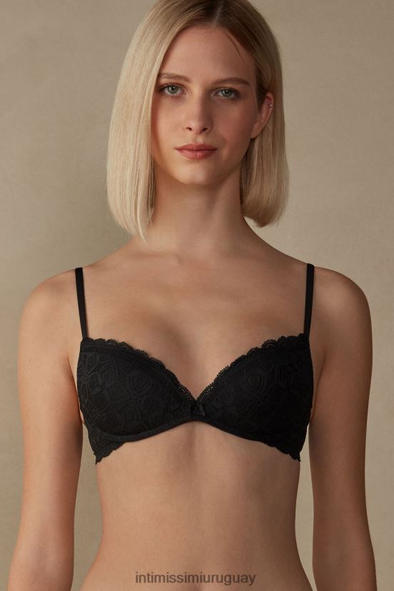 sujetador súper push-up de encaje gioia Intimissimi mujer 019-negro V806B8721 ropa interior