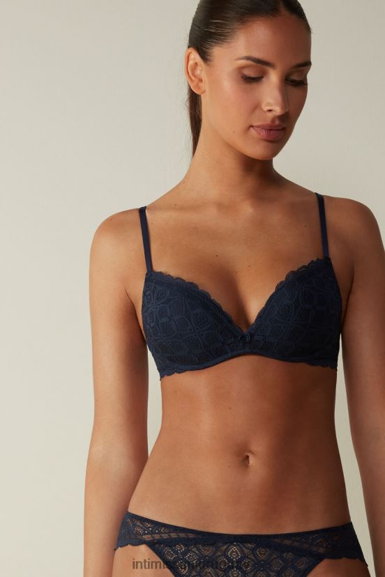 sujetador súper push-up de encaje gioia Intimissimi mujer 1467-azul intenso V806B8707 ropa interior