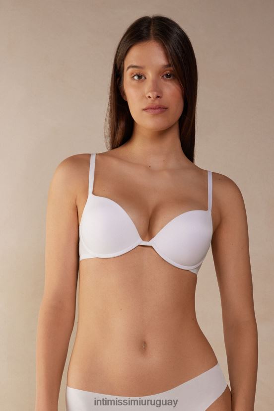sujetador súper push-up de microfibra ultraligero simona Intimissimi mujer 001-blanco V806B8504 ropa interior
