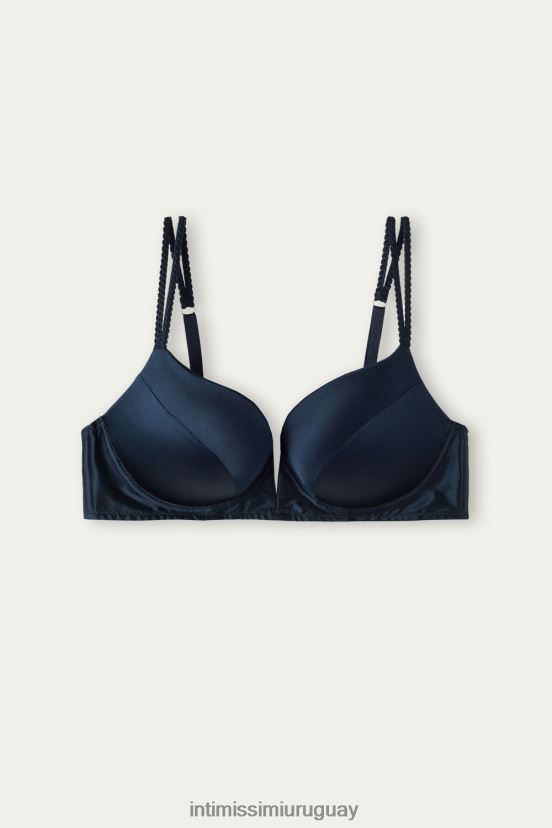 sujetador súper push-up de seda mia Intimissimi mujer 1467-azul intenso V806B8659 ropa interior