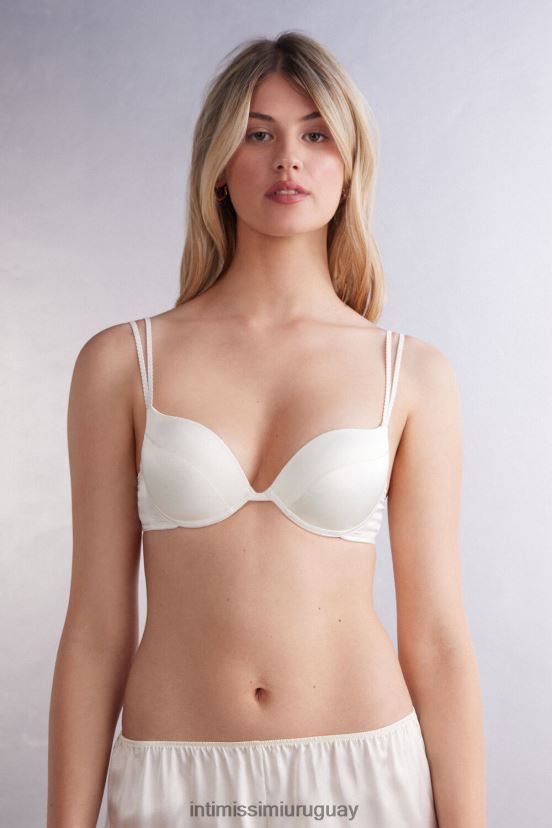 sujetador súper push-up de seda simona Intimissimi mujer 2127-blanco polvo V806B8493 ropa interior