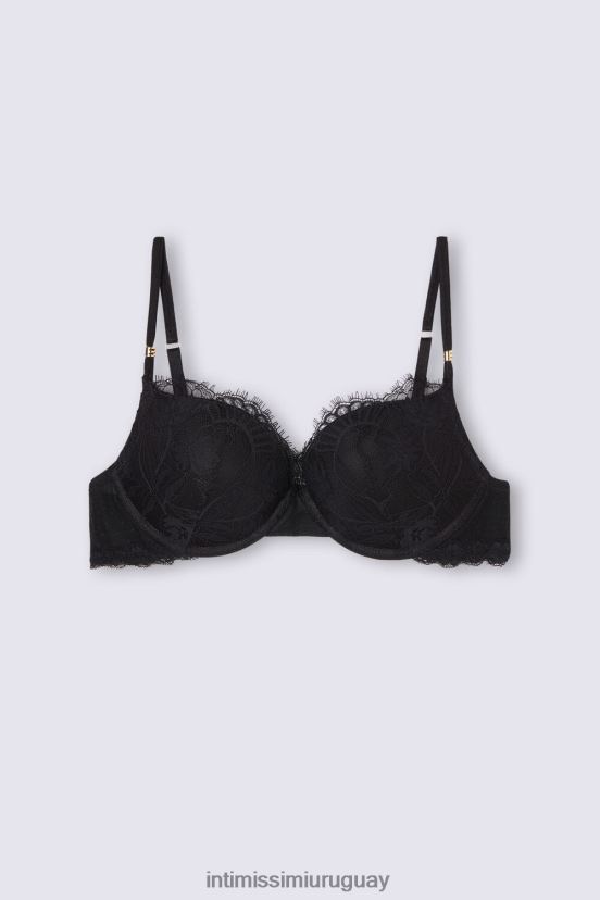 sujetador súper push-up flores sensual elettra Intimissimi mujer 019-negro V806B8465 ropa interior