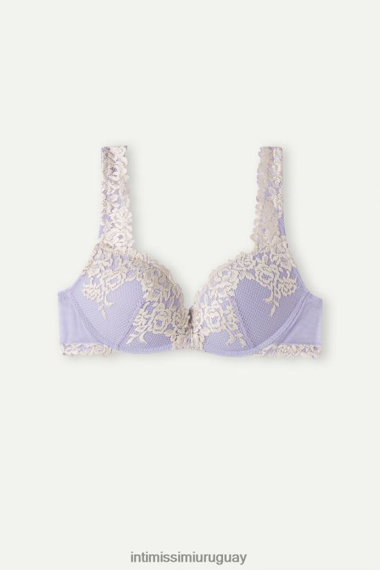 sujetador súper push-up gioia flores bonitas Intimissimi mujer 214j-lavanda dulce/marfil V806B8570 ropa interior