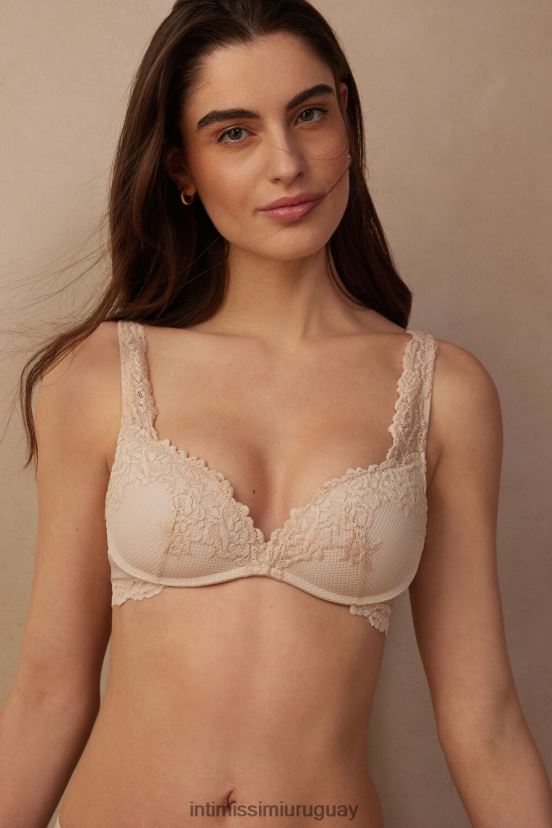 sujetador súper push-up gioia flores bonitas Intimissimi mujer 2280-seda rosa V806B8637 ropa interior