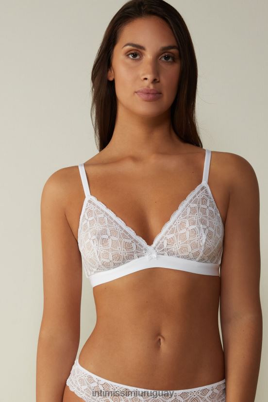 sujetador triangular de encaje emma Intimissimi mujer 001-blanco V806B8675 ropa interior