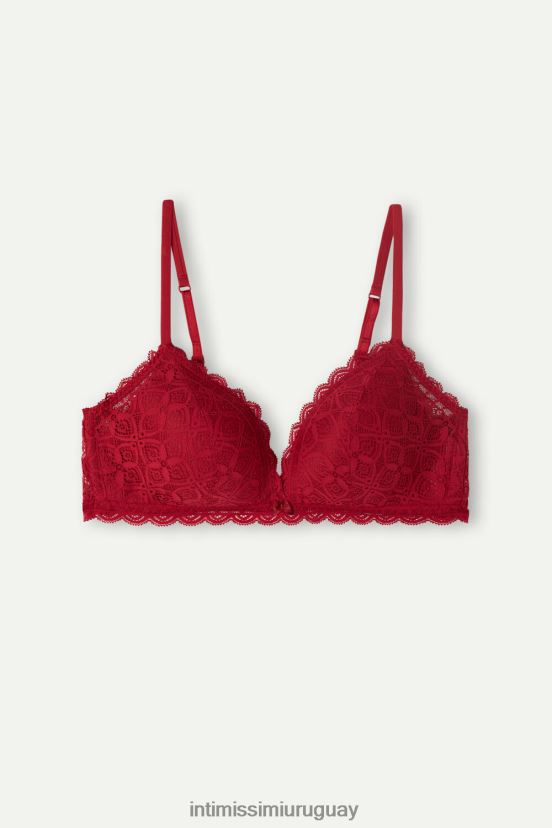 sujetador triangular de encaje tiziana Intimissimi mujer 1473-rojo V806B8661 ropa interior
