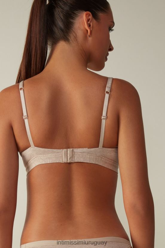 sujetador triangular emma de algodón natural Intimissimi mujer 112i-mezcla natural V806B8715 ropa interior
