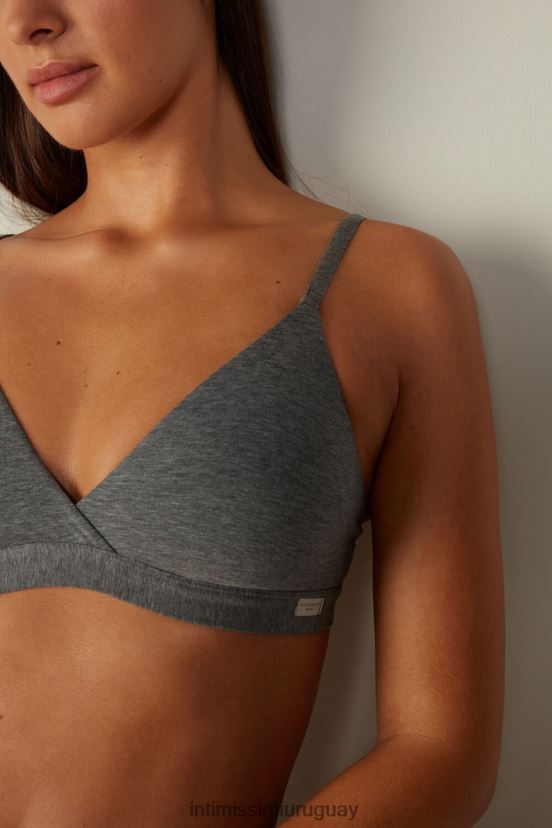 sujetador triangular emma de algodón natural Intimissimi mujer Mezcla gris nube 616i V806B8703 ropa interior