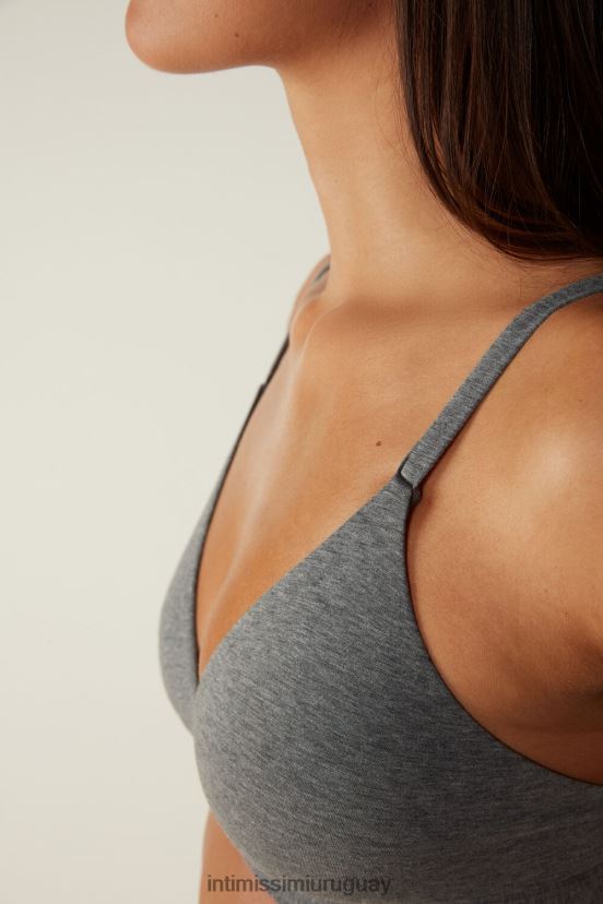 sujetador triangular emma de algodón natural Intimissimi mujer Mezcla gris nube 616i V806B8703 ropa interior