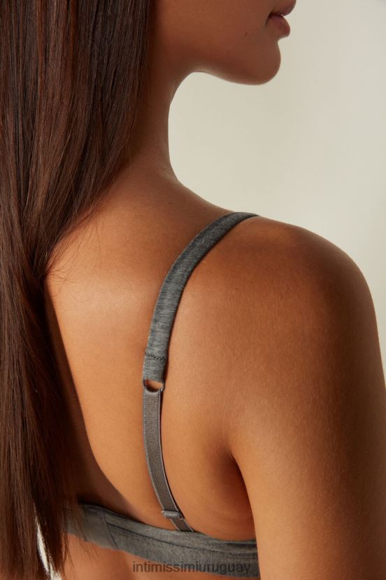 sujetador triangular emma de algodón natural Intimissimi mujer Mezcla gris nube 616i V806B8703 ropa interior