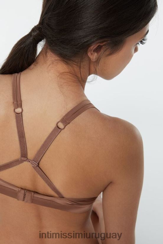 sujetador triangular lara ultraligero de microfibra Intimissimi mujer 502i-beige oscuro V806B8771 ropa interior