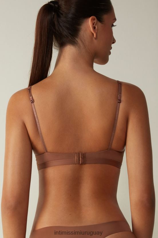 sujetador triangular tiziana de microfibra Intimissimi mujer 502i-beige oscuro V806B8729 ropa interior