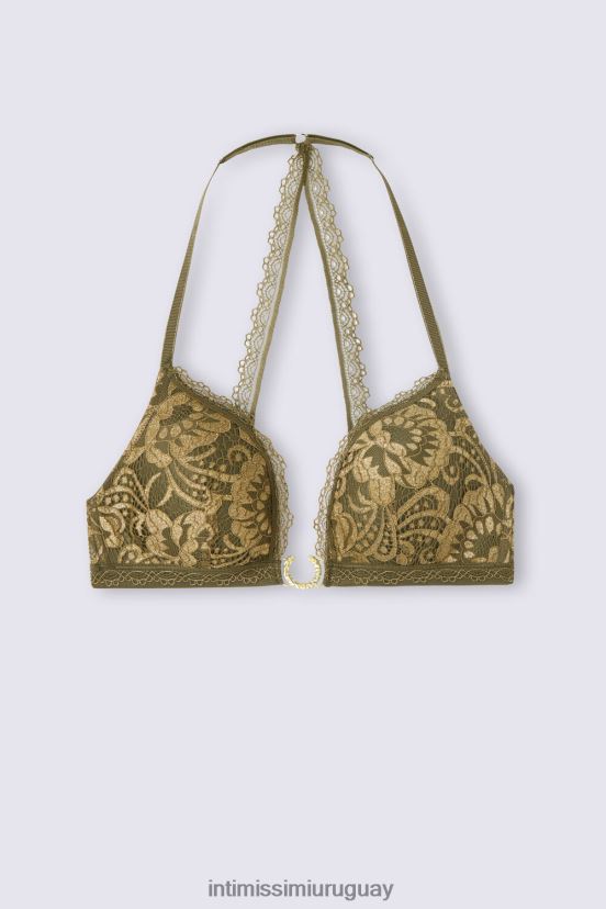 sujetador triangular tiziana diosa dorada Intimissimi mujer 333j-verde musgo/oro V806B8457 ropa interior