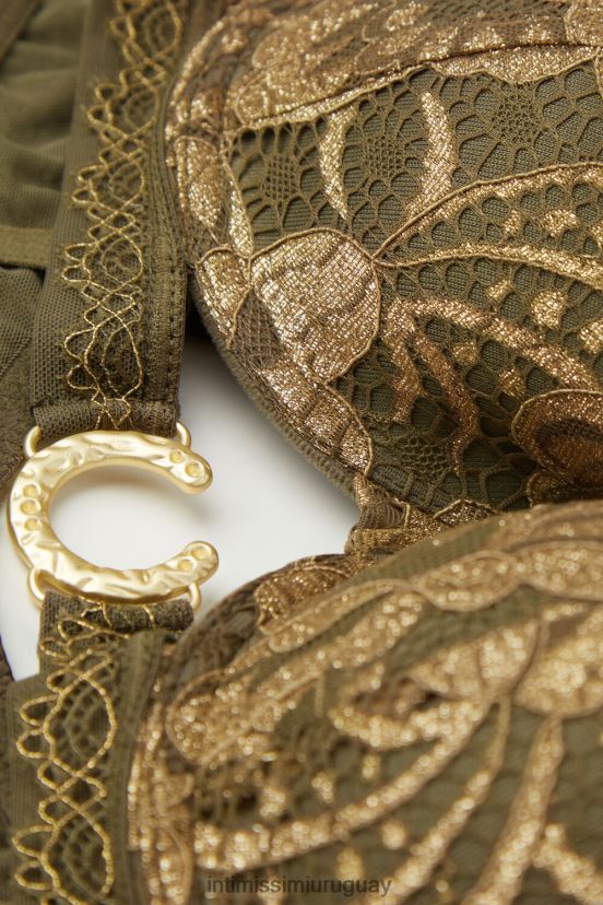 sujetador triangular tiziana diosa dorada Intimissimi mujer 333j-verde musgo/oro V806B8457 ropa interior