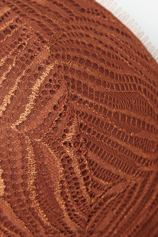 sujetador triangular tiziana go animalier de algodón Intimissimi mujer 332j-canela ligera V806B8460 ropa interior