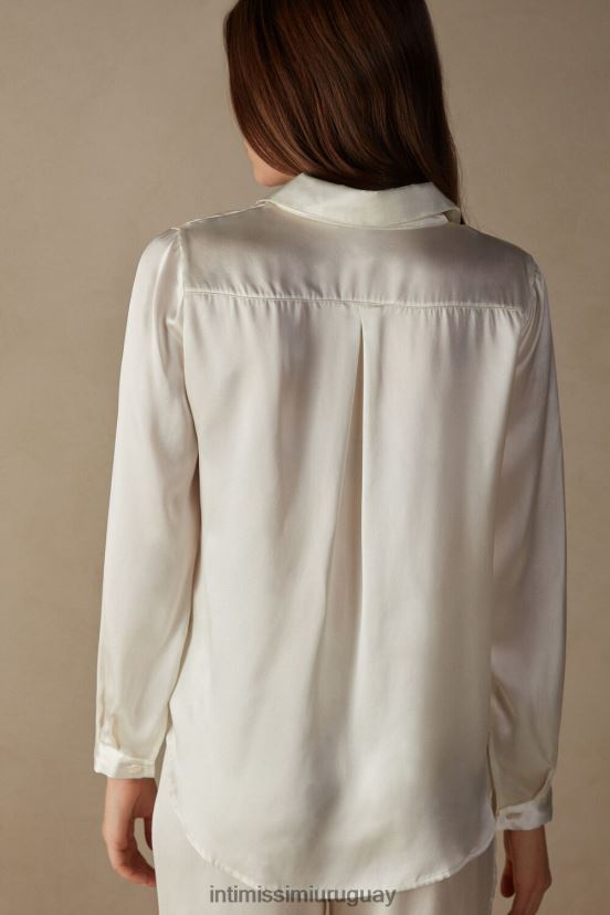 top de seda de manga larga Intimissimi mujer 2127-blanco polvo V806B81371 vestir